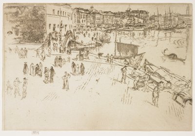 La Riva, No. 1 de The First Venice Set, 1879-1880 - James Abbott McNeill Whistler